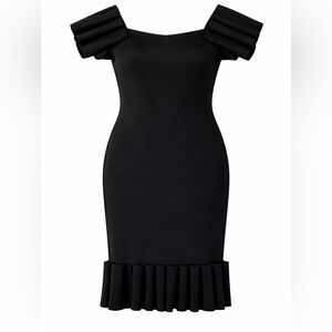 Elegant Black Off-Shoulder Dress